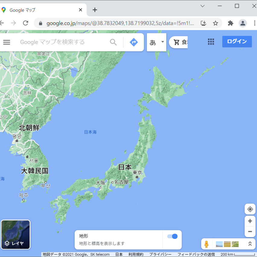 google mapで2500分の1の地図を印刷する方法